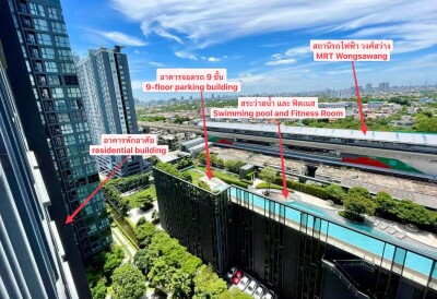 เดอะ ไลน์ วงศ์สว่าง / 🌈 2 นอน 1 น้ำชั้น 29 / 51.73 ตร.ม. แต่งครบ-14