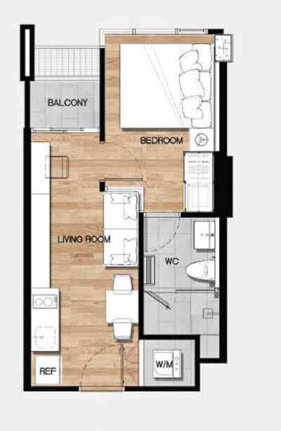 วีธารา สุขุมวิท 36 /  30 ตร.ม. ตึก C ชั้น 2-11