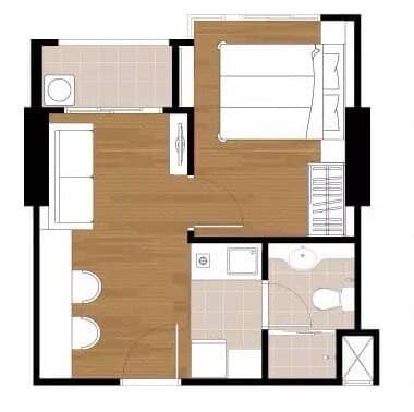 อัปเดตล่าสุด 28/9/67 :  ลุมพินี พาร์ค ริเวอร์ไซด์ - พระราม 3 / อาคาร A ชั้น 7 ห้องขนาด 28.5 ตรม.-13