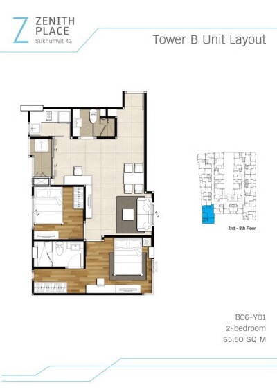 ซีนิธ เพลส สุขุมวิท 42 / 64 ตรม. ชั้น 4-19