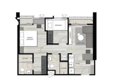 เดอะ คีย์ สาทร - เจริญราษฎร์ / 55.52 ตารางเมตร