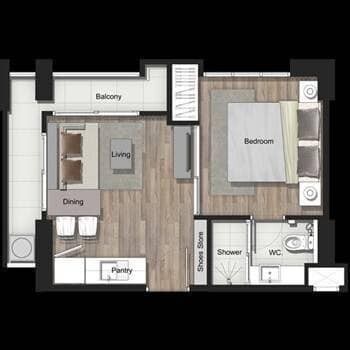 อัปเดตล่าสุด 11/02/68 : เดอะ คีย์ แจ้งวัฒนะ /  35.26 ตรม ชั้น 15 ตึก B-20