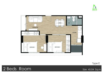 เดคโค แอท แบริ่ง / 45.8ตรม. ชั้น5-29