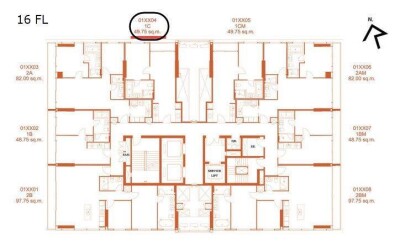 คุณ บาย ยู แสนสิริ / 51 ตร.ม.  ชั้น 16-9