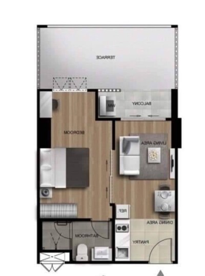 เดอะริช สาทร - ตากสิน / ขนาด 30.10 ตรม. ชั้น 12