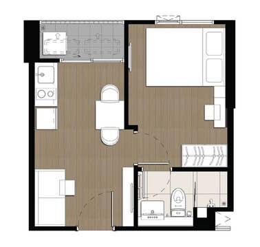 เดอะ ไพรเวชี่ ท่าพระ อินเตอร์เชนจ์ / ชั้น 18 ทิศใต้ 27.5 ตรม.-10