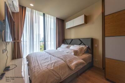 โนเบิล รีโคล สุขุมวิท 19 / ห้องหมายเลข 77/80 ชั้น 9 ขนาดพื้นที่ห้อง 62.22 ตารางเมตร ขนาด 2 ห้องนอน