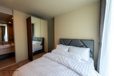 โนเบิล รีโคล สุขุมวิท 19 / ห้องหมายเลข 77/80 ชั้น 9 ขนาดพื้นที่ห้อง 62.22 ตารางเมตร ขนาด 2 ห้องนอน