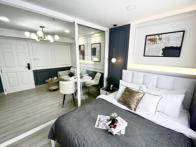 อัพเดตล่าสุด 21/7/2658 : ลุมพินีเซ็นเตอร์ นวมินทร์ (แฮปปี้แลนด์ เฟส 5) / 🌟 1 ห้องนอน 1 ห้องน้ำ 1 ห้องครัว 🌟 อาคาร B ชั-8