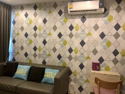 ไอดีโอ วุฒากาศ / 🛏 1 ห้องนอน | 1 ห้องน้ำ | ขนาด 30.65 ตร.ม. 🏢 ชั้น 27 | ห้องมุม วิวสระว่ายน้ำ-3