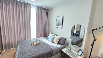 ให้เช่า โมดิซ ไรห์ม รามคำแหง (Modiz Rhyme Ramkhamhaeng) สตูดิโอ (มีกระจกกั้นห้องครัว)  ขนาด: 24 ตร.ม.  ชั้น: 18-2