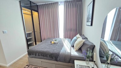 ให้เช่า โมดิซ ไรห์ม รามคำแหง (Modiz Rhyme Ramkhamhaeng) สตูดิโอ (มีกระจกกั้นห้องครัว)  ขนาด: 24 ตร.ม.  ชั้น: 18-1