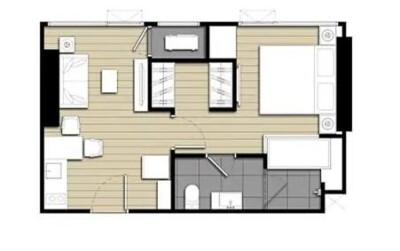 ให้เช่าคอนโด IDEO MOBI EASTPOINT บางนา 1  ห้องนอน  1 ห้องน้ำ ห้องใหม่ พร้อมเข้าอยู่ ขนาด 36.5 ตารางเมตร บนชั้น 26-12