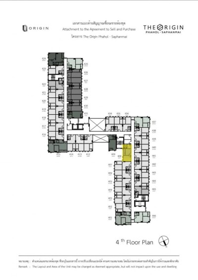 ดิ ออริจิ้น พหลฯ - สะพานใหม่ / ชั้น 4 เลขที่ห้องดี ขนาด 30 ตรม.-11