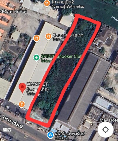 ให้เช่าที่ดินติดถนนใหญ่เทพารักษ์