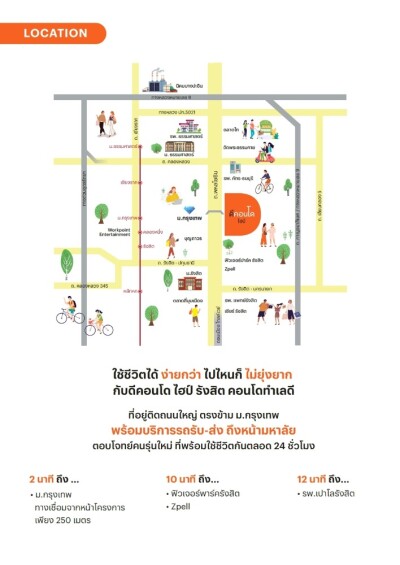 ดีคอนโด ไฮป์ รังสิต / 24.56 ตร.ม. ตึก B ชั้น 3 วิวนอก-14