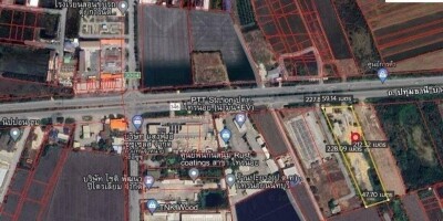 ที่ดินเเถวแยกไทรน้อย ถนนปทุมธานีบางเลน 346 ติดถนนใหญ่-2