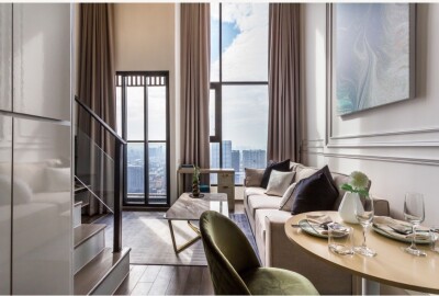 ไนท์บริดจ์ สเปซ รัชโยธิน / ห้อง ดูเพล็กซ์ ขนาด 38 ✔ ชั้น 32 ✔1Bed1Bath duplex-7