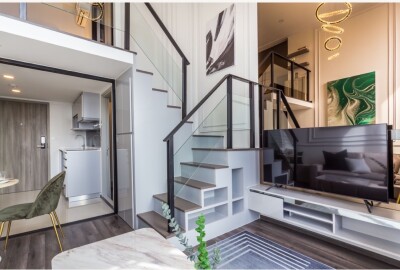 ไนท์บริดจ์ สเปซ รัชโยธิน / ห้อง ดูเพล็กซ์ ขนาด 38 ✔ ชั้น 32 ✔1Bed1Bath duplex-6